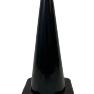 28" Black Traffic Cone - Black
